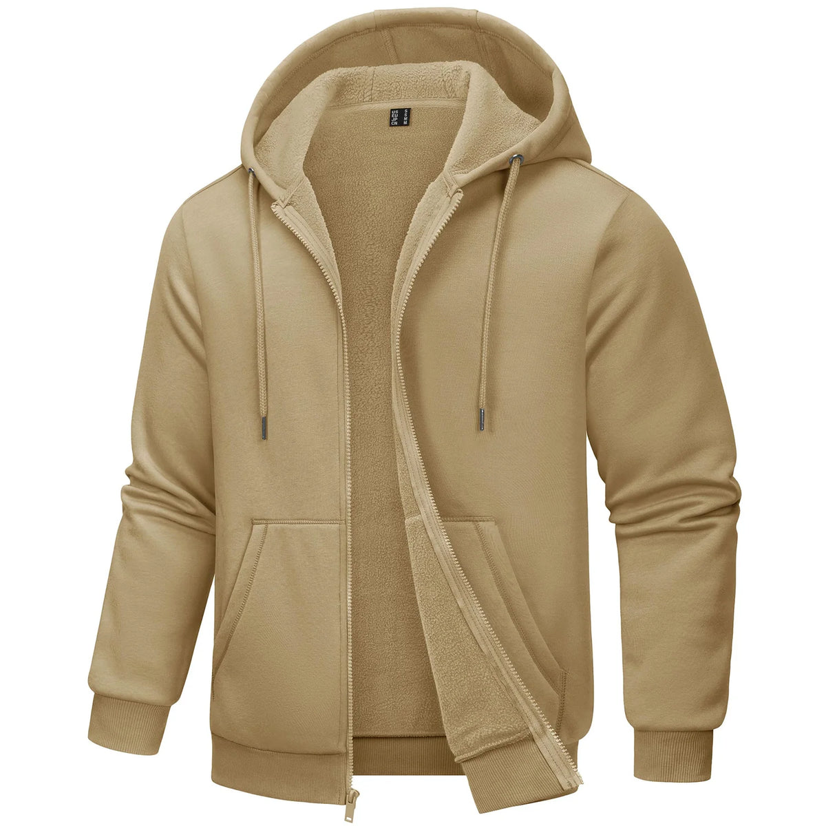 TACVASEN Men's Fleece-Lined Zip-Up Hoodie