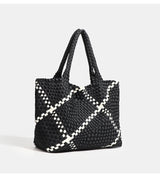 Large size women's tote bag Women's fashion bags 2024 Hot product Neoprene material women's hand-woven bag Large volume Tote bag