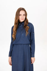 AW25 Denim Two-Piece: Loose Shirt & A-Line Slip Dress