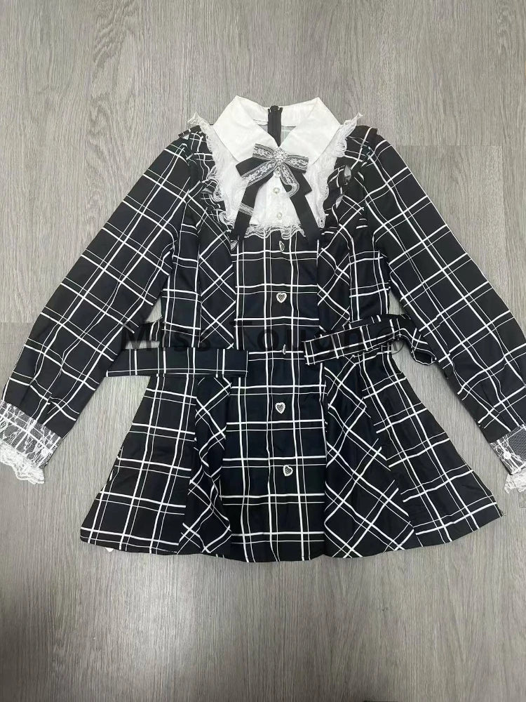 Spring Y2K Princess Outfits Women 2 Piece Sets Sweet Kawaii Bow Tops + Lace Pleated Skirt Female Retro Chic Preppy Style Clothes