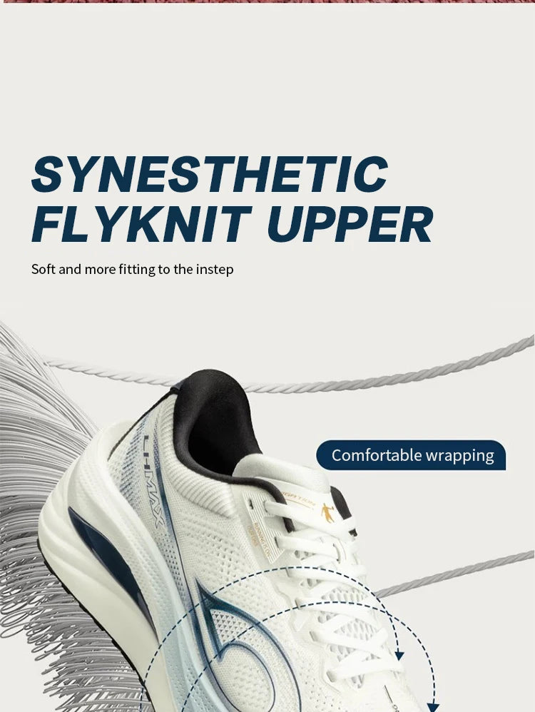 QIAODAN LH 600 Max Men's Running Shoes Breathable Sport Shoes 2026 Thick-soled Lightweight Jogging Sneakers QXB023254214R