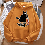 Little Black Cat Graphic Hoodie