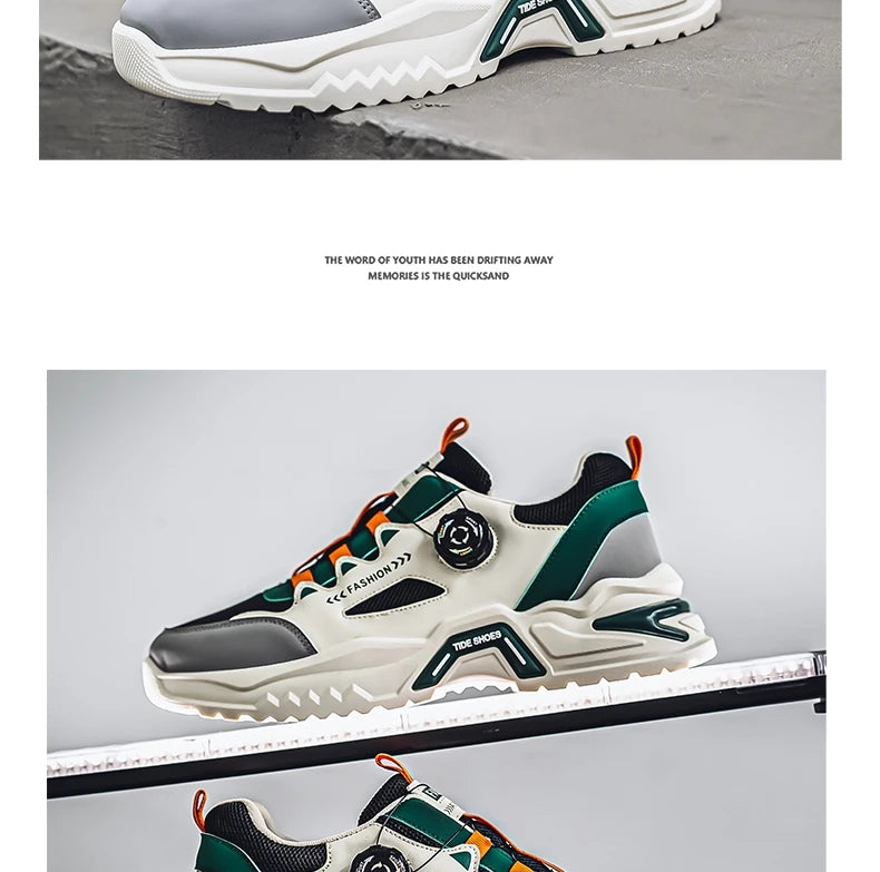Men's Rotating Buckle Casual Sports Sneakers