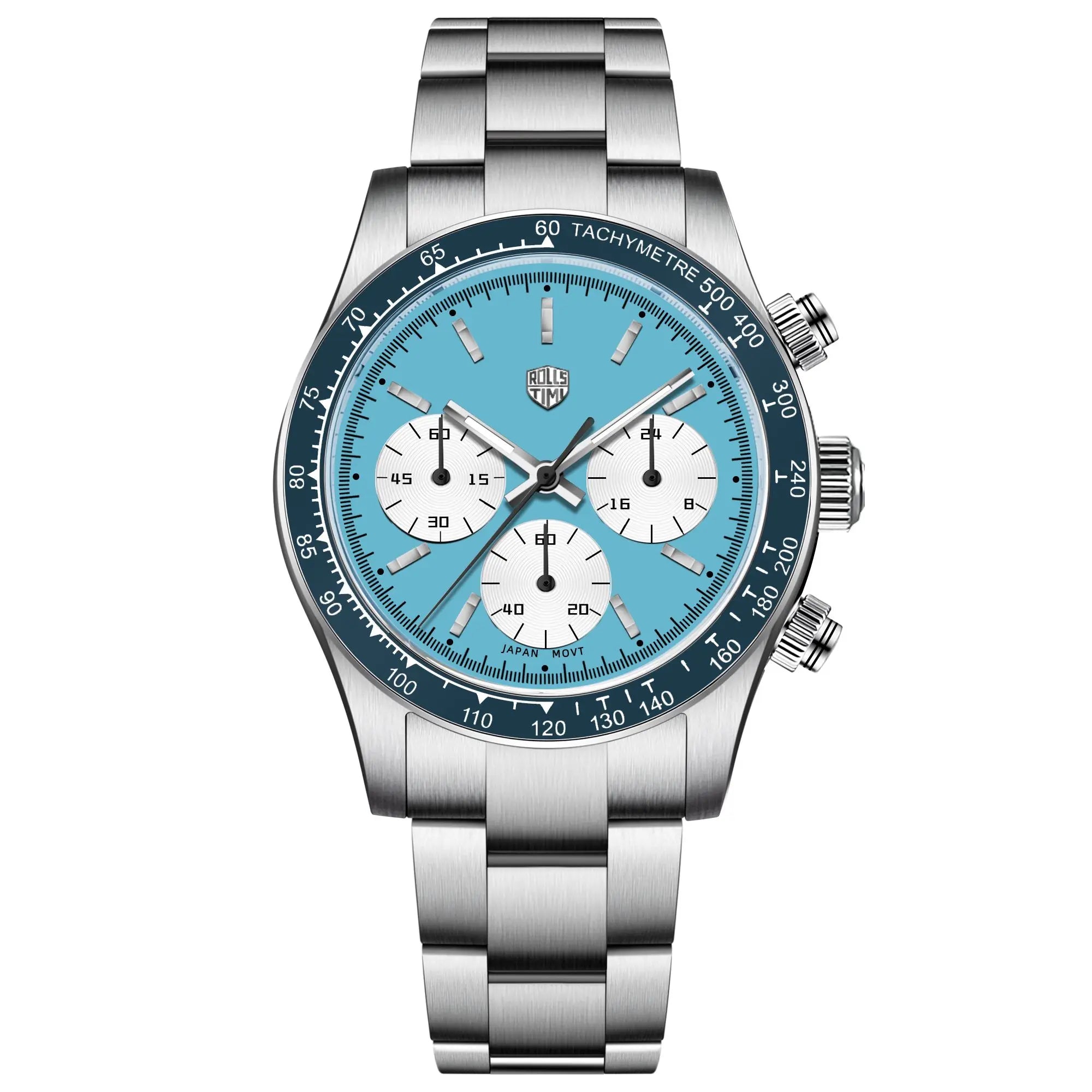 RollsTimi 2025 New Men's Watches Top Luxury Man Quartz Wristwatches Chronograph AR Sapphire Mirror Waterproof Sports Clock Gift