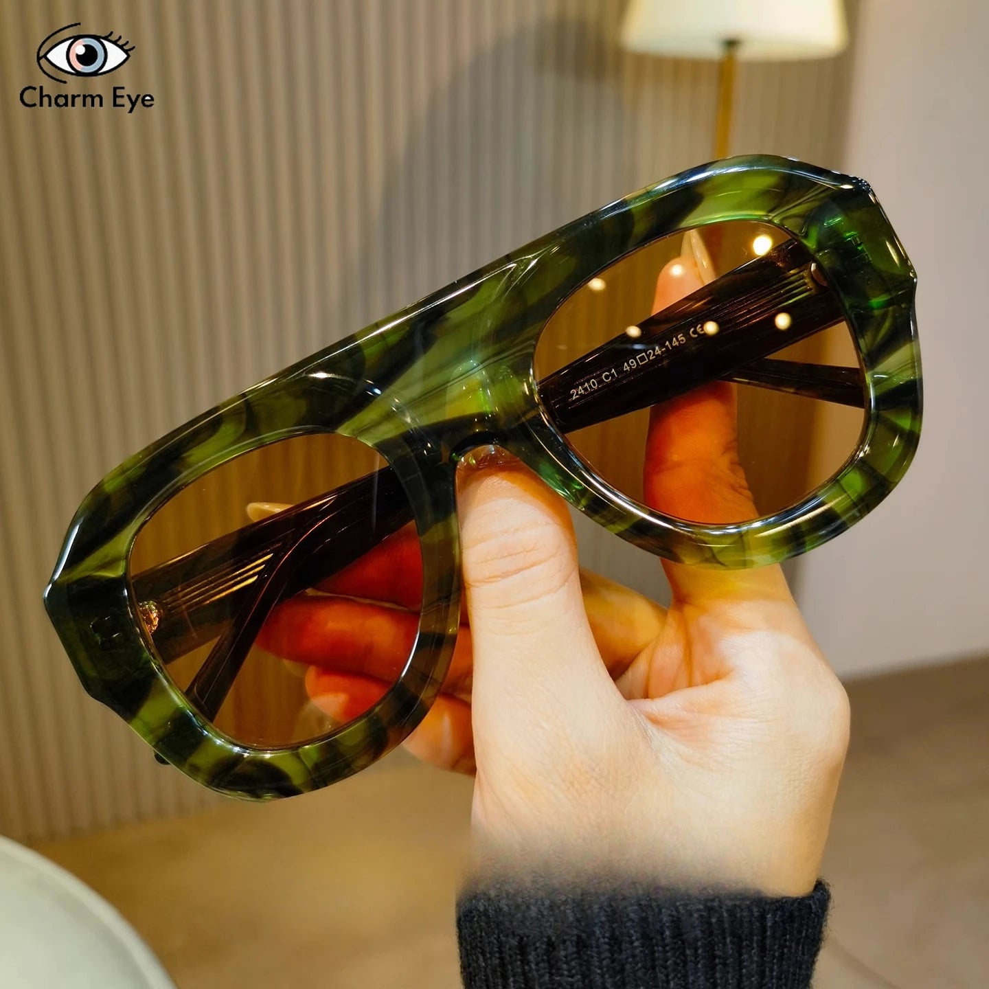 Women's Square Acetate Sunglasses – UV400 & Polarized