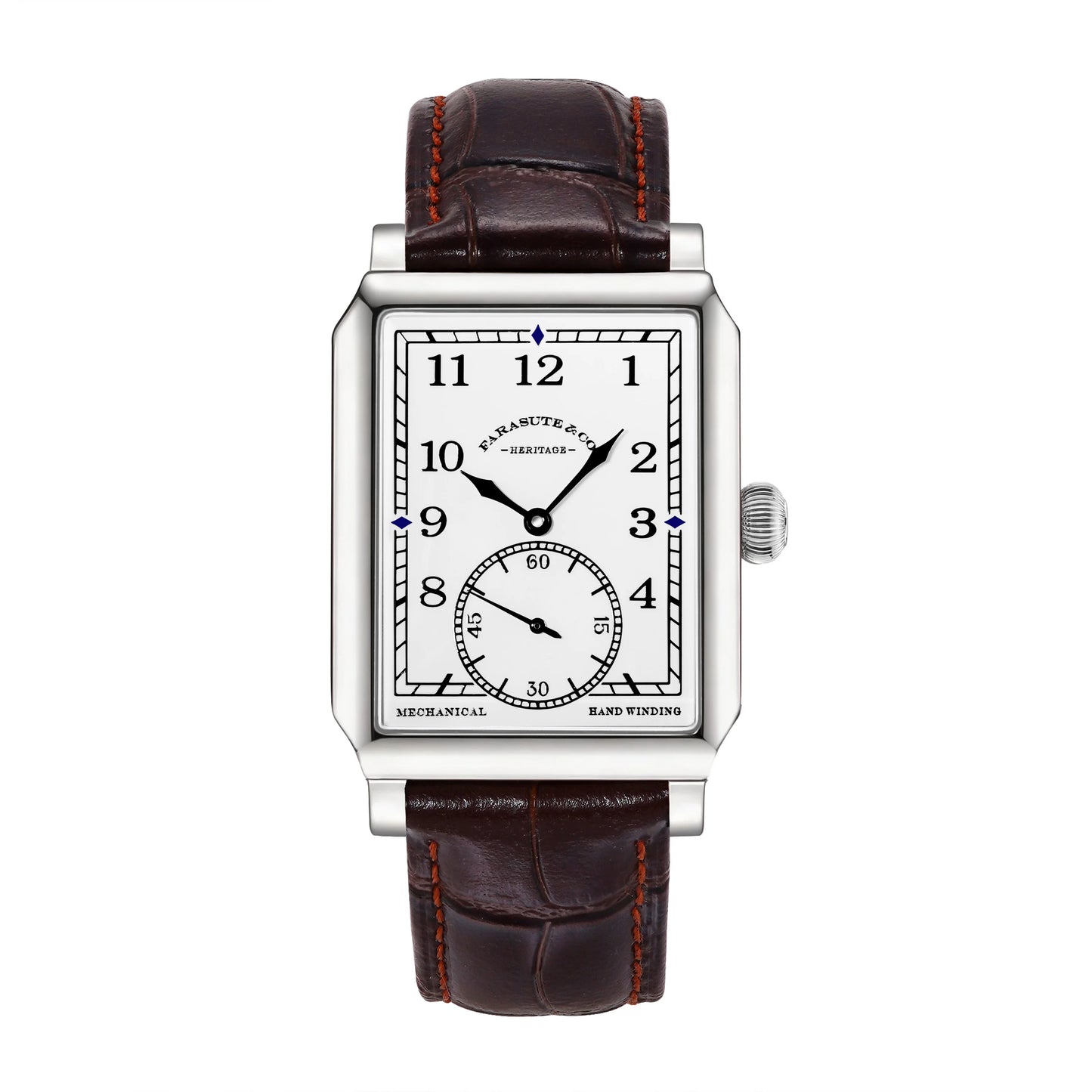 FARASUTE 2026 New Retro Wristwatches Men Casual Manual Square Customized Mechanical Movement Watch Male Sapphire Glass Reloj