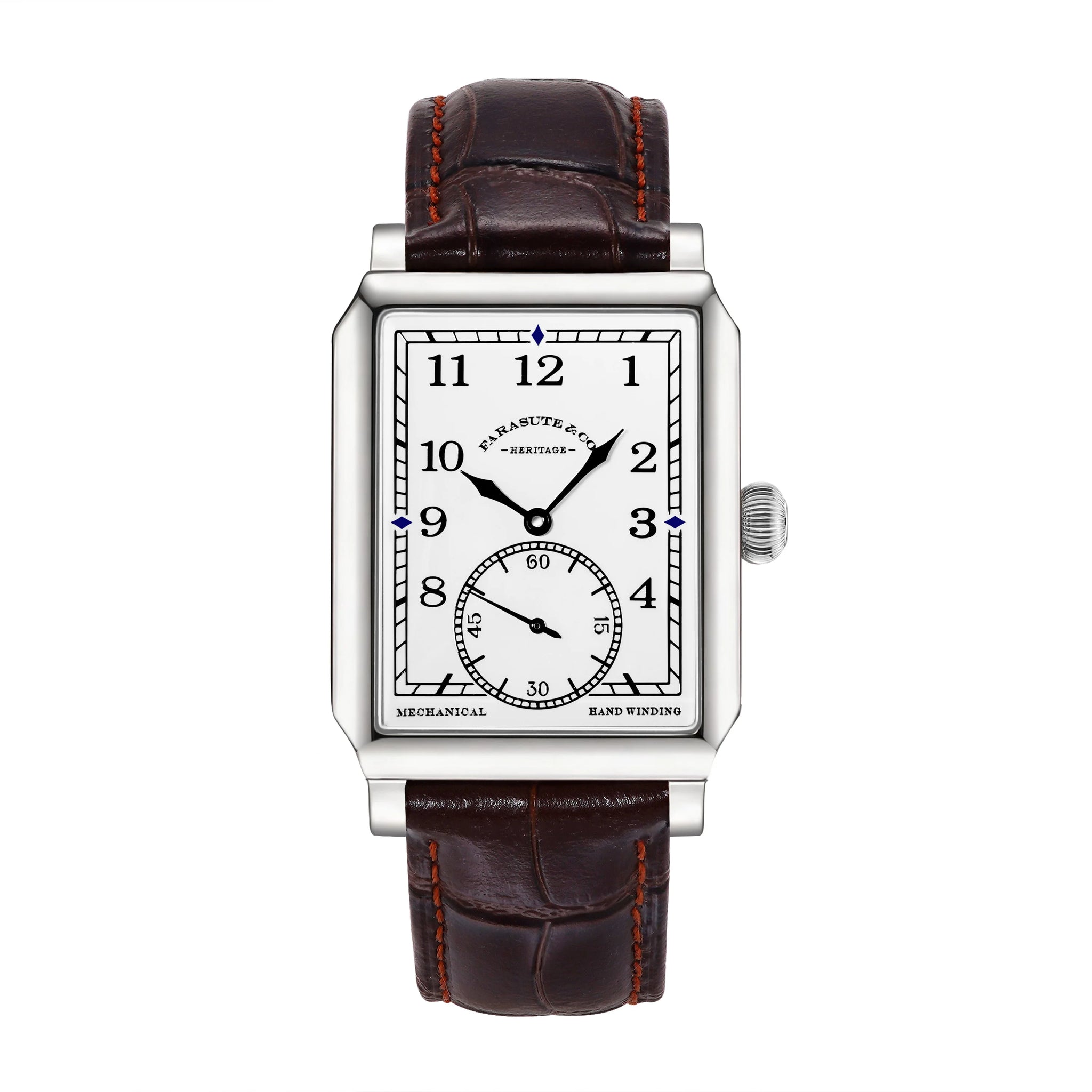 FARASUTE 2026 New Retro Wristwatches Men Casual Manual Square Customized Mechanical Movement Watch Male Sapphire Glass Reloj