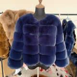 Elegant Winter Faux Fox Fur Crop Jacket