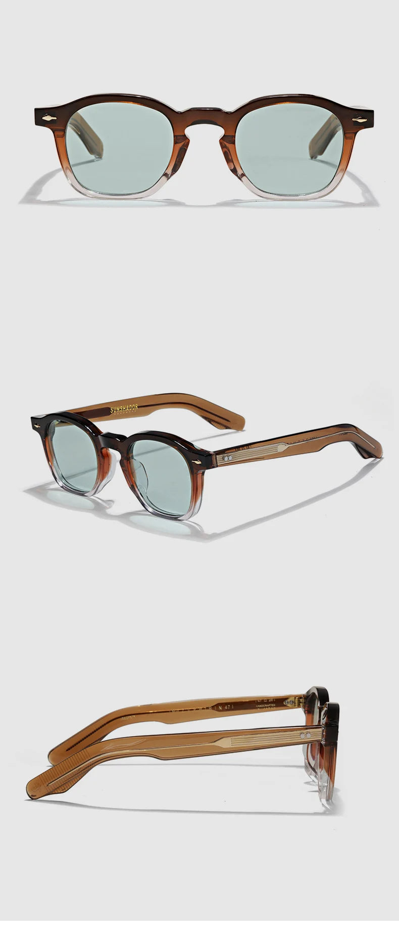 Tortoiseshell Round Acetate Sunglasses – UV400 Polarized