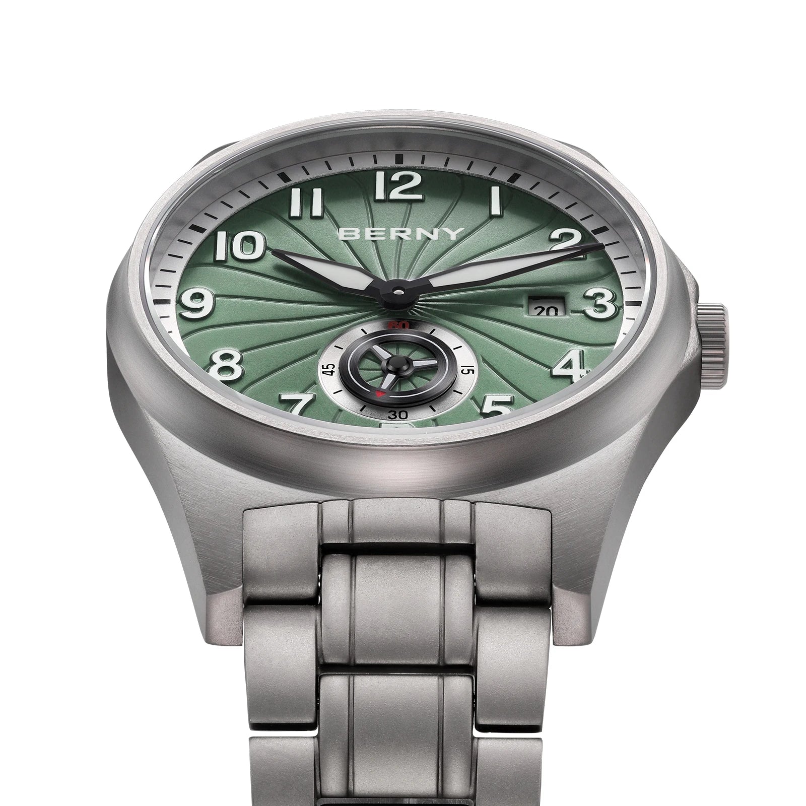 BERNY Full Titanium Automatic Men Watch Super Luminous Mechanical Wristwatch with 10ATM Waterproof Sapphire ST1731 Men Watches