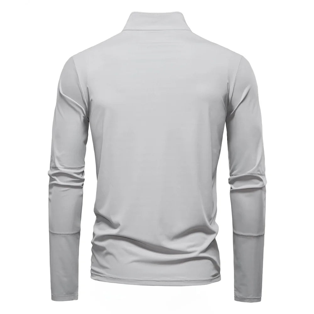 AIOPESON 2025 Men's Spring Lightweight Breathable UV Protection Sun Shirt for Outdoor Activities Male T Shirt
