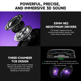 AKKO Verge S9 E-Sports Headset with Mic Quad-Mode Gaming Headphone 7.1 Channel Surround Sound Pro-Tuned FPS Audio 53mm Driver
