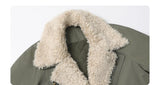 Women's Retro Motorcycle Cotton Jacket - Warm Winter Coat