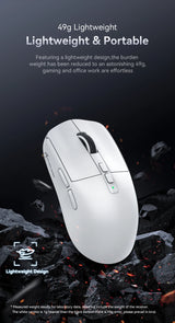 Attack Shark X6 Bluetooth Mouse Gaming Wireless Tri-Mode Connection,RGB Touch Magnetic Charging Base PAW3395 Macro Gaming Mouse