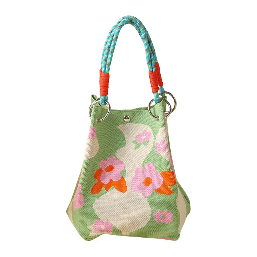 Women's Cartoon Knitted Bucket Bag