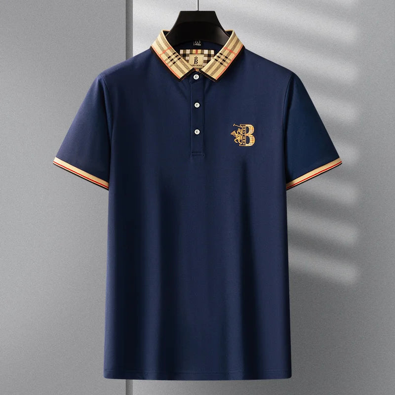 Men's Embroidered Polo Shirt – Breathable Summer Style