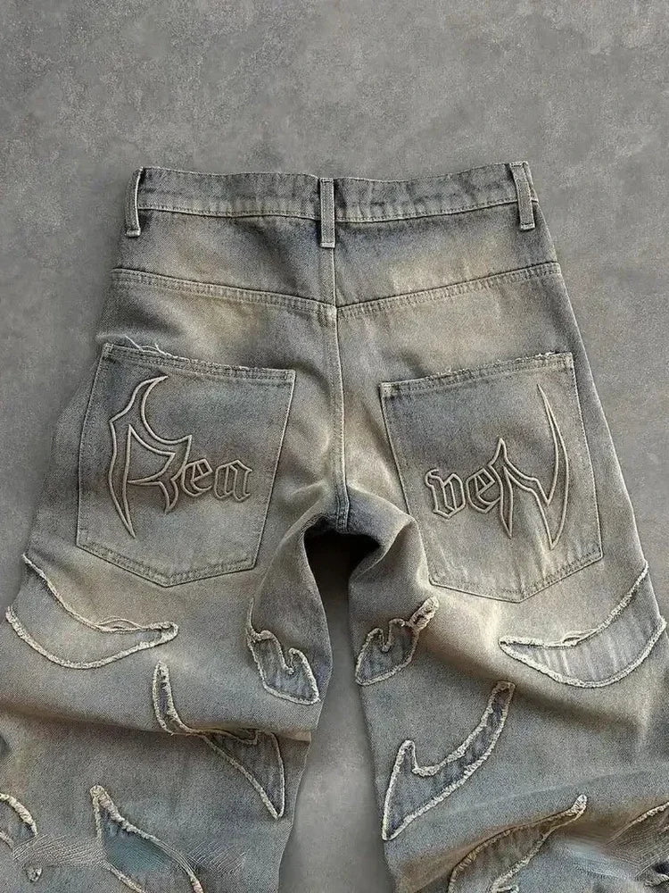 Y2K Harajuku Patchwork Baggy Jeans