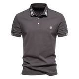 AIOPEON Men's 100% Cotton Polo Shirt – Refined Casual Style