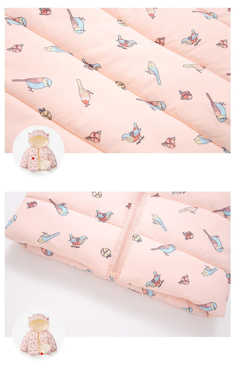Kids’ Plush Cartoon Hooded Jacket