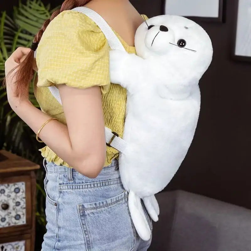 Seal Plush Backpack – Adorable 50cm Anime Stuffed Doll