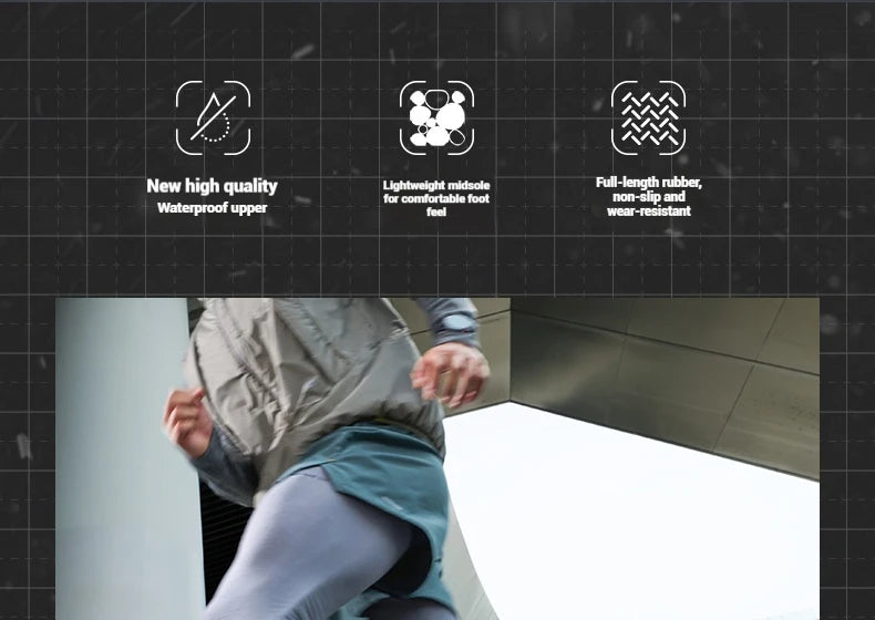 361 Degrees Wingblade Rainblock Men Running Shoes Splash Proof Anti-Slip Water Repellent Grippy Stable Male Sneakers 672532231