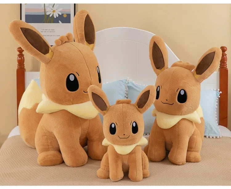 45/55/75CM Big Size Pokemon Eevee Plushies Kawaii Cartoon Anime Plush Soft Pillow Doll Stuffed Plushies Cute Room Ornament Gift