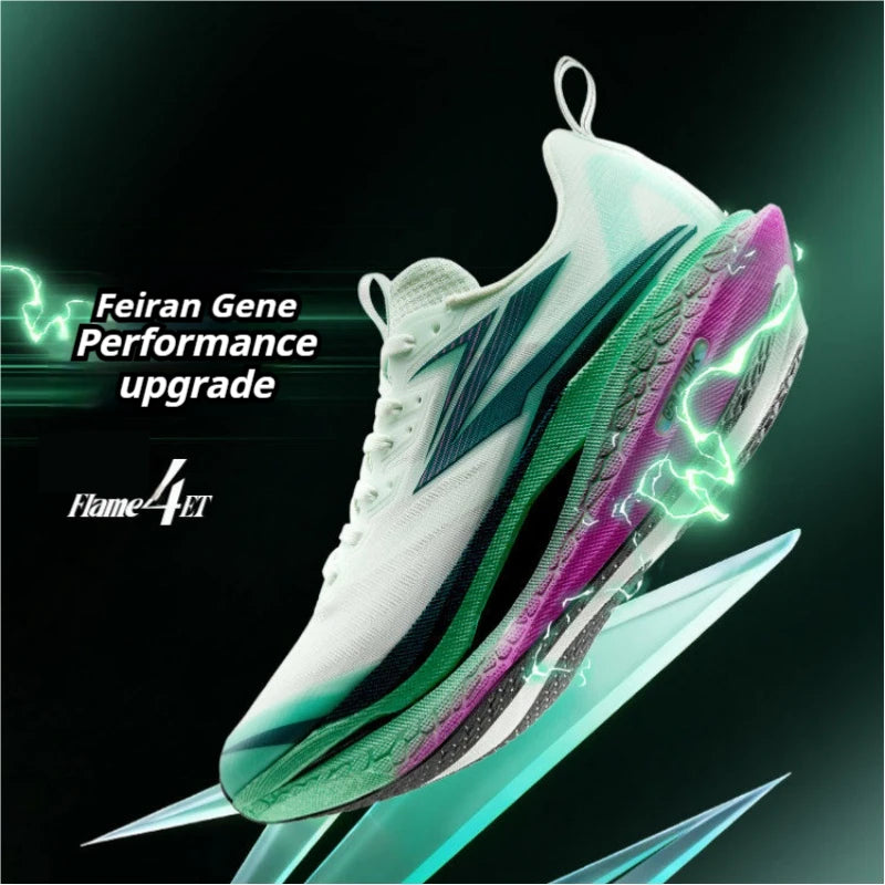 361 Degrees Flame 4 ET Men's Running Shoes Racing Marathon Rebound Breathable Cushioning Male Sneakers 672612223