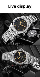 ADDIESDIVE 36mm Men Watch Luxury 200m Waterproof Super Luminous Bubble Glass Stainless Steel Wrist Watch Quartz Watches For Men