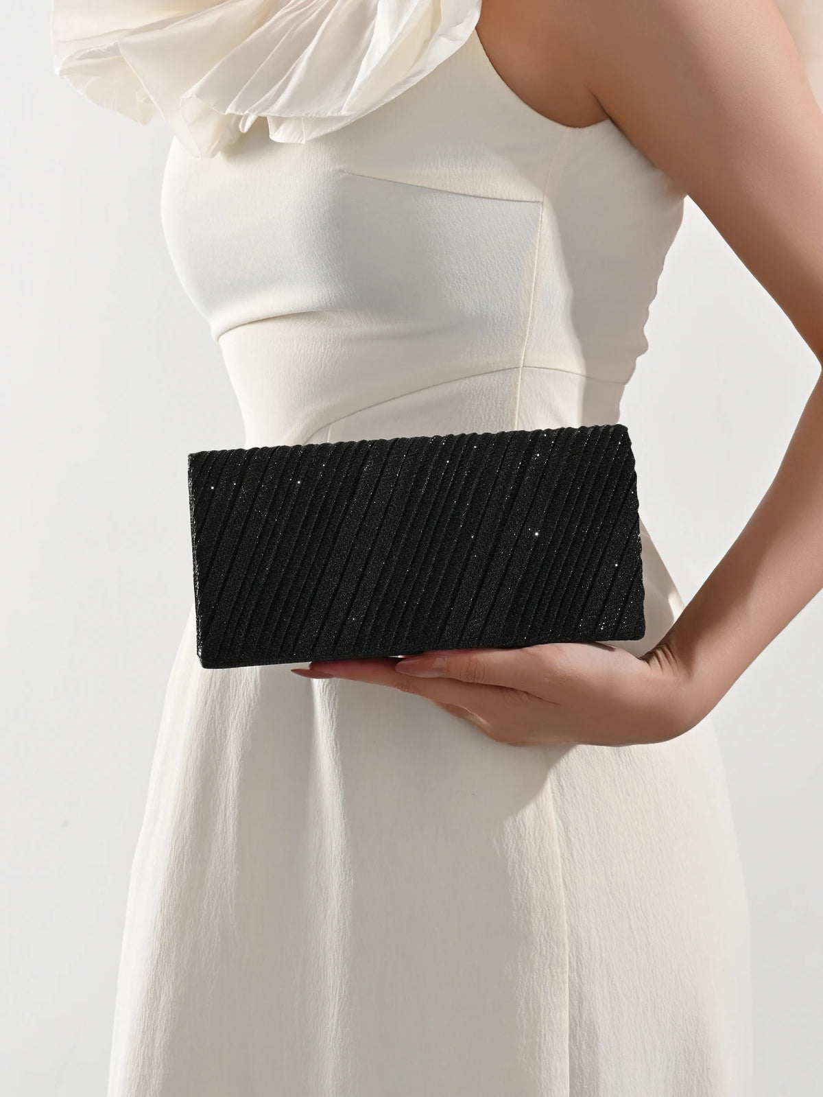 Simple And Elegant Glitter Evening Bag Clutch Purses for Women Ladies Sparkling Party Handbag Wedding Bag