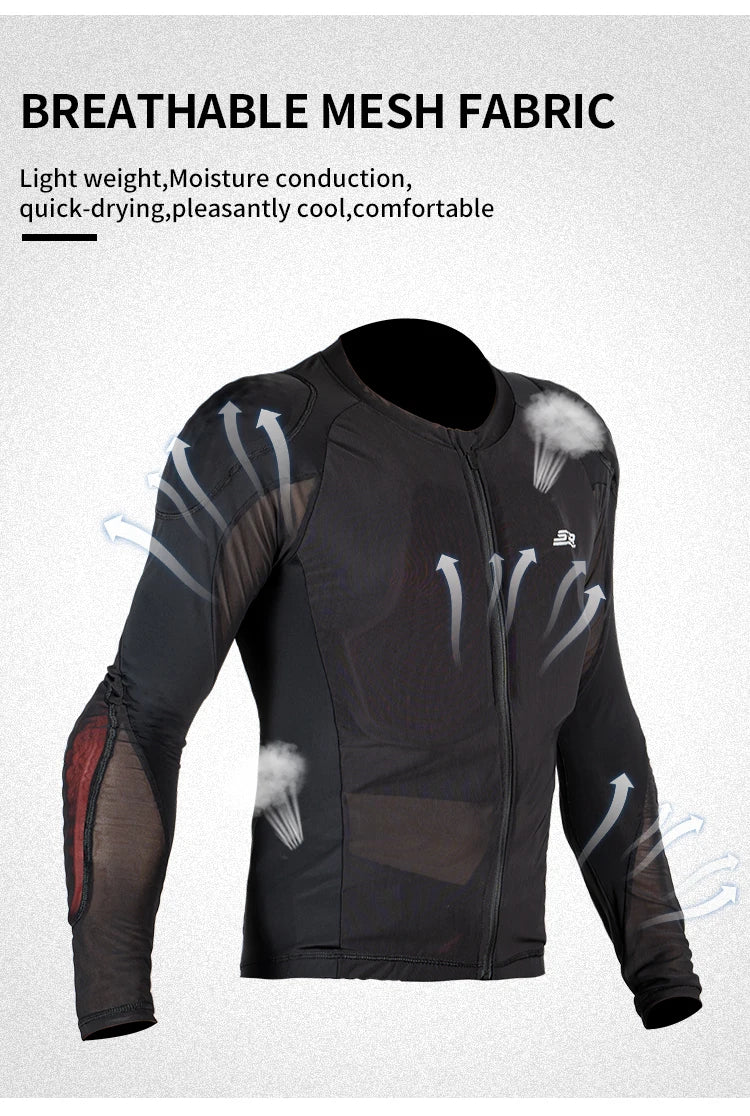 Summer Men Motorcycle Soft Armor Jacket CE Level 2 Moto Body Armor Clothing Male Motocross Protection Riding Protective Gear