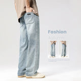 Men's Light Blue Straight-Leg Jeans