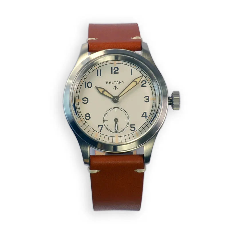 Baltany S2032 Dirty Dozen Watch For Man Vintage Quartz Wristwatches 20ATM Sapphire Crystal Stainless Steel 39MM Military Watches