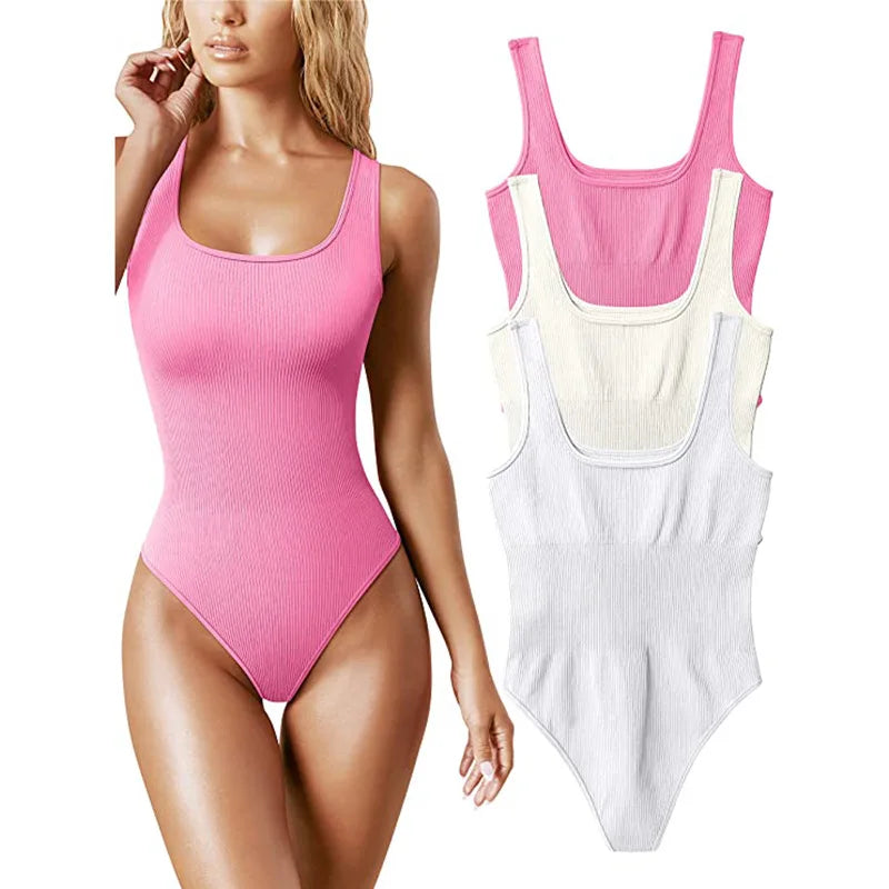 Ribbed Sculpting Seamless Jumpsuit | Firm Compression Shapewear