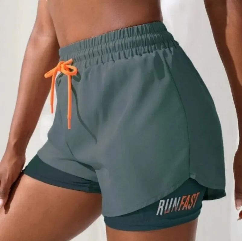 Women's High Rise 2-in-1 Running & Yoga Shorts