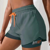 Women's High Rise 2-in-1 Running & Yoga Shorts