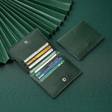 Ultra Thin Genuine Leather Card Holder 8 Slots Mini Wallet Slim Credit Card Case for Men Women