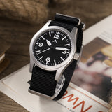 Militado ML05 Quartz Watch Sword-shaped Hands VH31 Sweep Movement Military Field Watch Sapphire Waterproof Luminous Watches