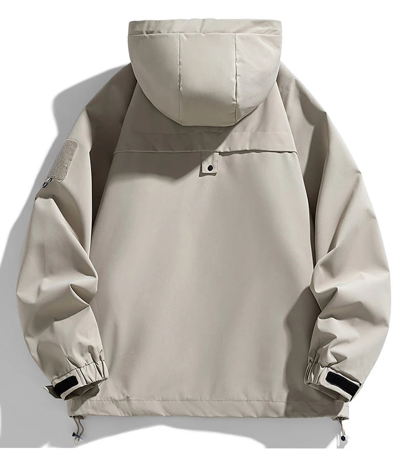 Men's Hooded Windbreaker Zip Jacket – Cargo Style