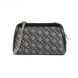 Letter Printed Suede-Style Luxury Chain Shoulder Bag