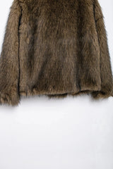 Elegant Faux Fur Oversized Coat