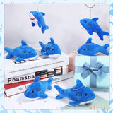 12-48Pcs Shark Plush Keychain Mini Stuffed Animal 3.94" Shark Party Favors Bulk Soft Tiny Shark Keychain Shark Backpack Keychain