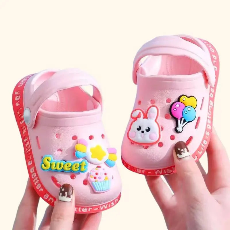Cartoon Kids’ Summer Garden Clogs