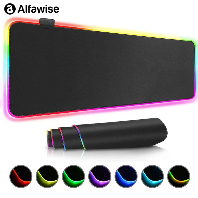 RGB LED Light Mousepad Waterproof Large Gaming Mouse Pad Gamer Mouse Carpet Big Mause Keyboard Pad PC Desk Play Mat with Backlit