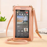 Women Crossbody Bags Touch Screen Cell Phone Purse 2023 Fashion Shoulder Bag Mobile Mini Wallet Card Holder Handbag for Female