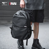 Septwolves Black Large Lapacity 16 Inch Laptop Backpack Man Women Leisure Business Waterproof PVC Leather School Bag Rucksack