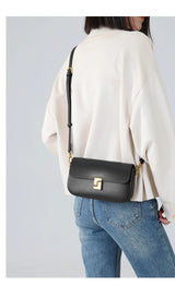Women’s Split Leather Shoulder Bag Trend Brand Small Square Bags Luxury Designer Handbag Messenger bag for Female