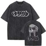 2025 Washed Vintage Rapper Mf Doom MM FOOD Graphic Print Tshirt Men Women Hip Hop Fashion T-shirts Male Casual