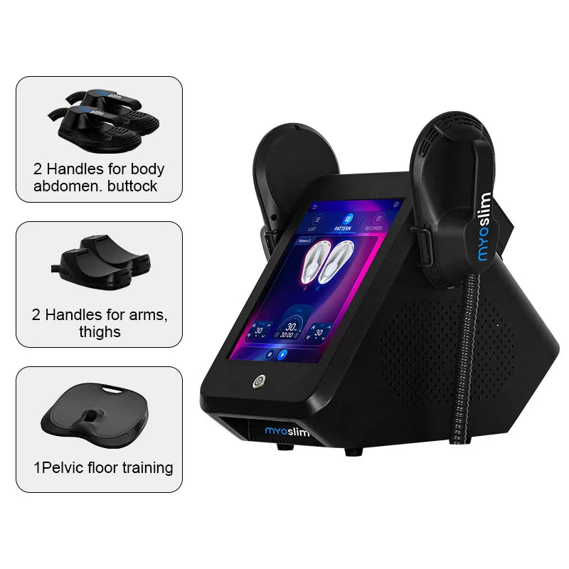 Professional MYOslim EMS Body Slimming Machine Muscle Stimulation Lose Weight Sculpt Therapy 2 Handle Pelvic Buttock Fat Burner