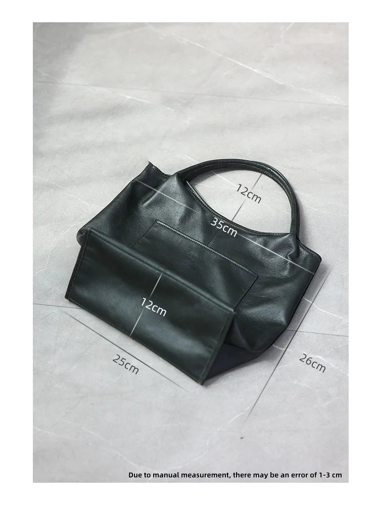 Women Genuine Leather Tote Luxury Light Weight And Comfortable To Use Handbag Colorful Soft Shopping Bags
