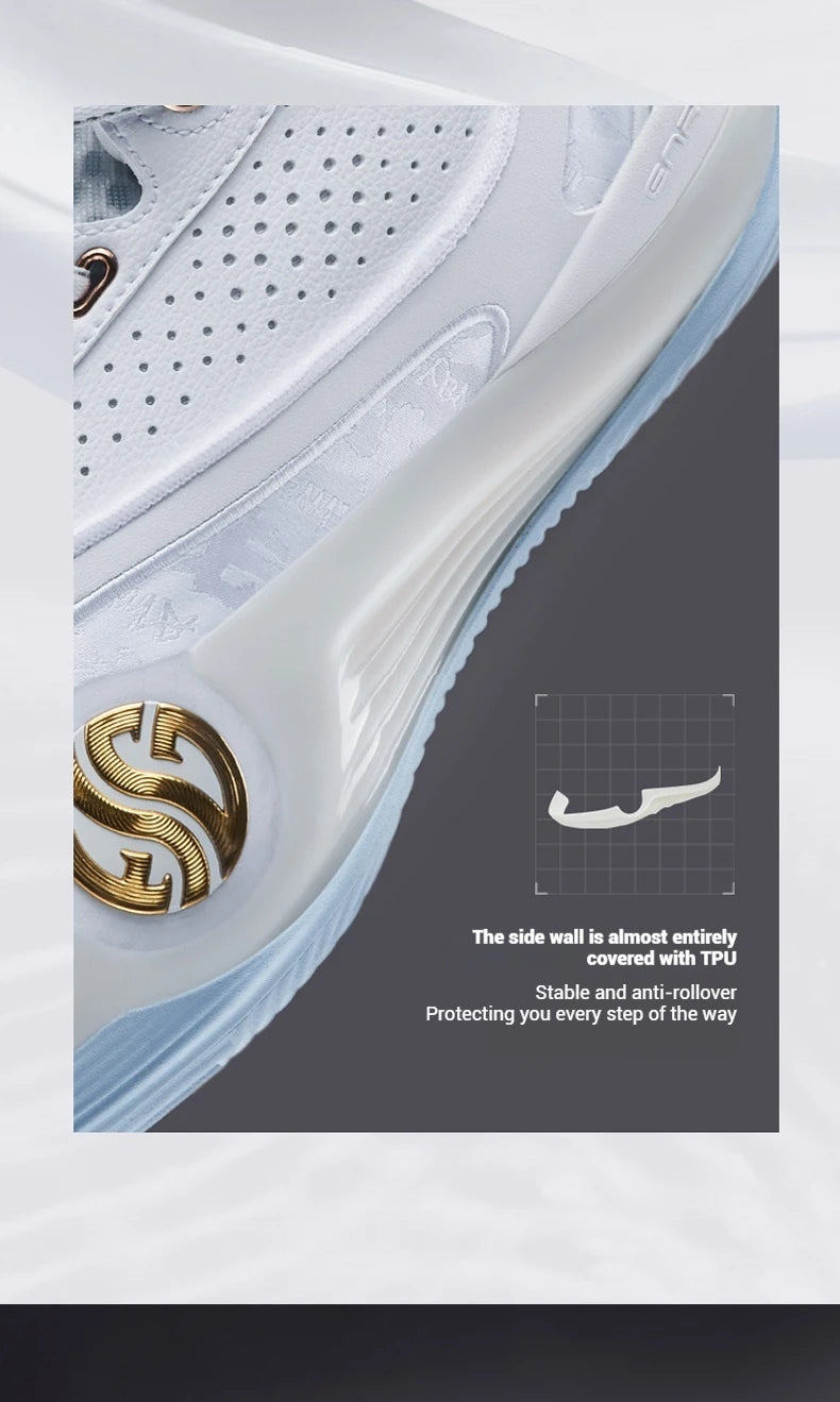 361 Degrees ZEN VI PRM Men's Basketball Sports Shoes Middle-Top Combat Wear-Resistant Non-Slip Support Sneakers Male 672431102
